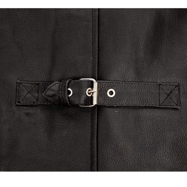 Men Leather Vest Classic Braided Design