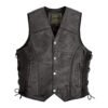 Men Biker Leather Vest Side Laced