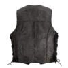 Men Biker Leather Vest Side Laced
