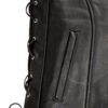 Men Biker Leather Vest Side Laced
