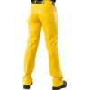 Men 501 Yellow Leather Biker Motorcycle Jeans Pants Trousers Real Leather Pant 5 Pocket