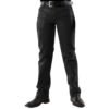 P1-blk Men 501 Leather Biker Motorcycle Jeans Pants Trousers Real Leather Pant 5 Pocket