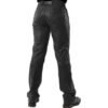 P1-blk2 Men 501 Leather Biker Motorcycle Jeans Pants Trousers Real Leather Pant 5 Pocket
