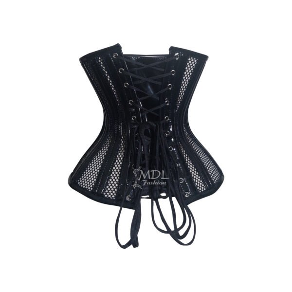 PVC-MESH-3 Mesh Corset Steel Boned Waist Cincher Pvc Corset C66MP
