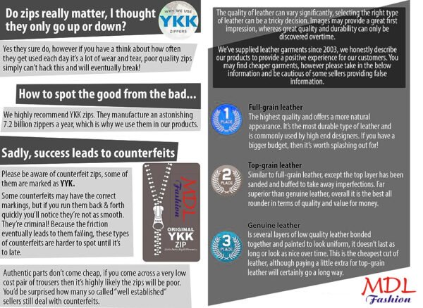 Black Real Leather Pants Quilted Pants Gay Zipper Pants