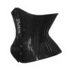 Woman Steel Boned Black Pvc Underbust Corset C19P