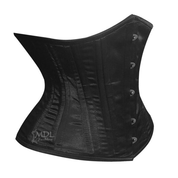 Black Satin Underbust Waist Cincher Corset C19S