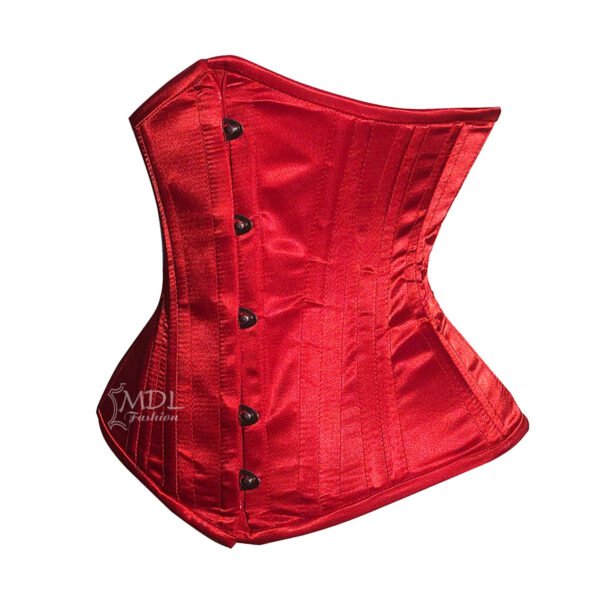 Red Satin Woman Steel Boned Underbust Corset C19S