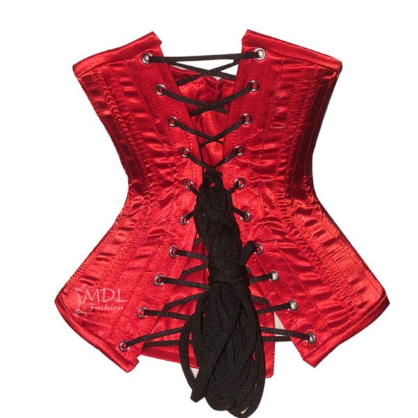 Red Satin Woman Steel Boned Underbust Corset C19S