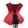C20P.R-4 Red Corset Underbust Waist Cincher PVC Corset C20P