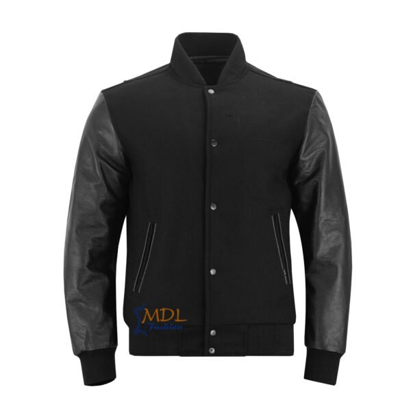 Varsity-Jacket-Black MDL FASHION Collage Varsity Jacket Black