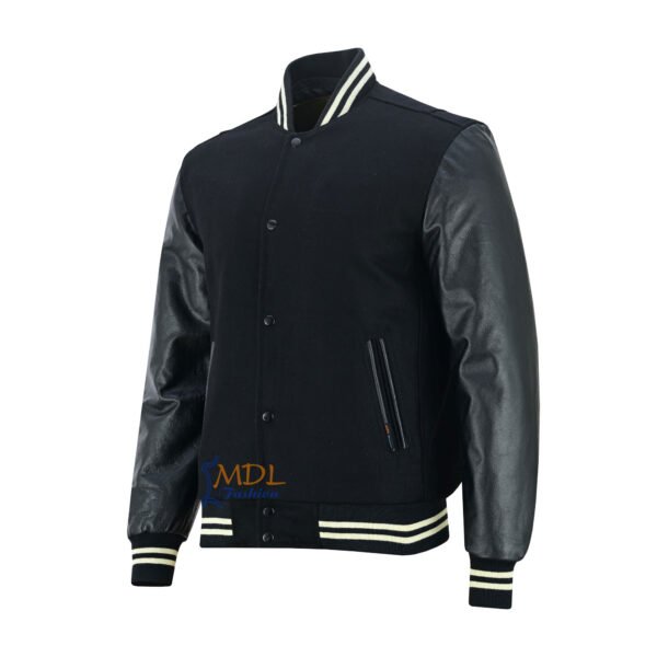 Varsity-Jacket-Black-Cream1 MDL FASHION Varsity Jacket Black Cream