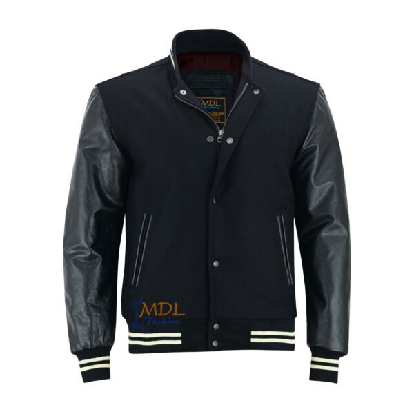 Varsity-Jacket-Black-Cream3 MDL FASHION Varsity Jacket Black Cream
