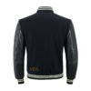 MDL FASHION Collage Varsity Jacket Black / Cream Lines
