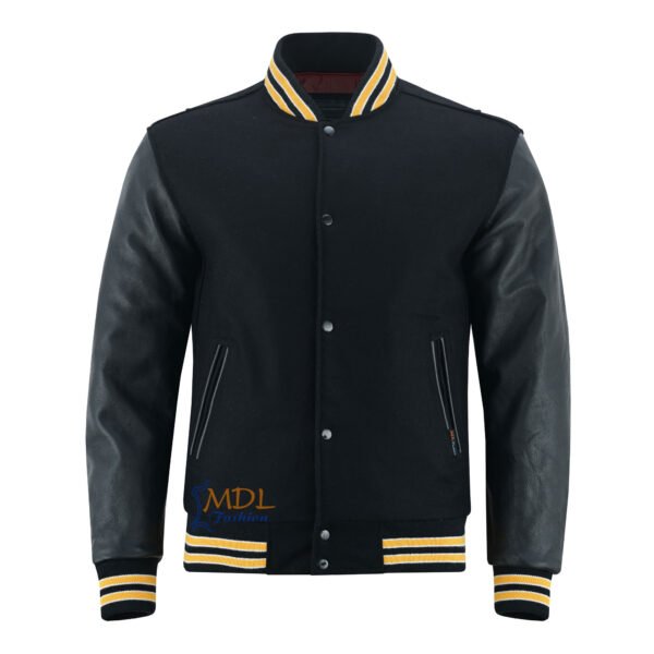 MDL FASHION Varsity Jacket Black Gold