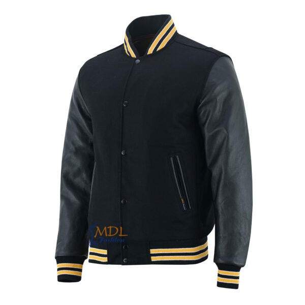 MDL FASHION Varsity Jacket Black Gold