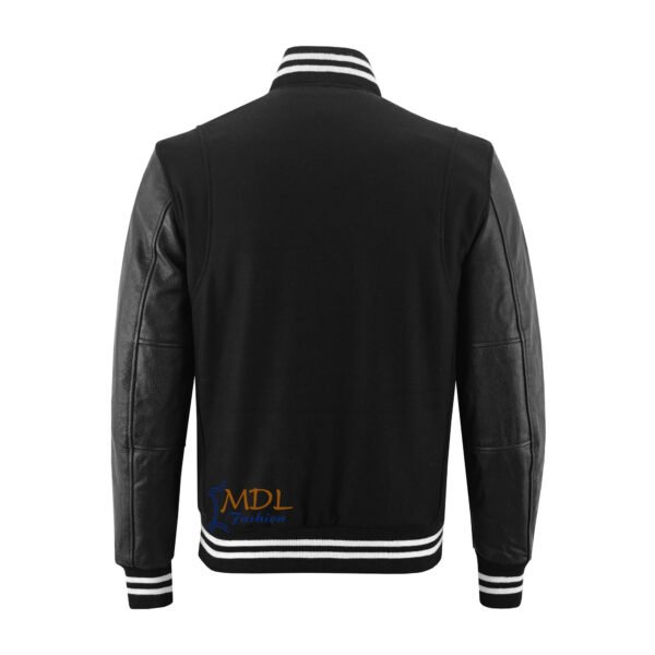 MDL FASHION Collage Varsity Jacket Black / White Lines
