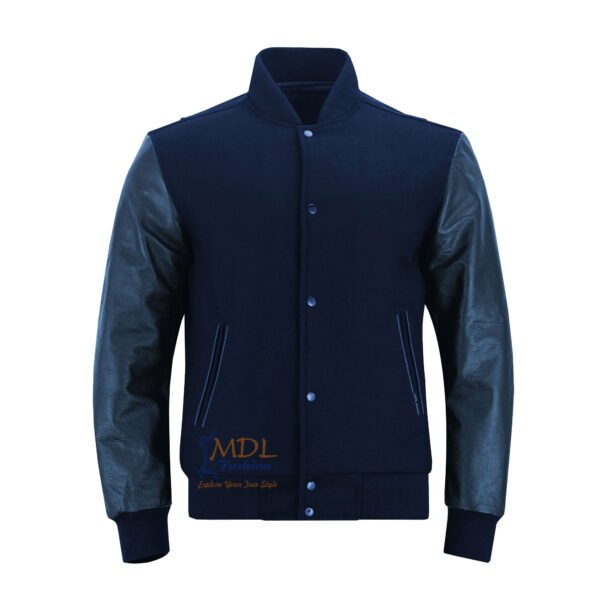 MDL FASHION Collage Varsity Jacket Navy