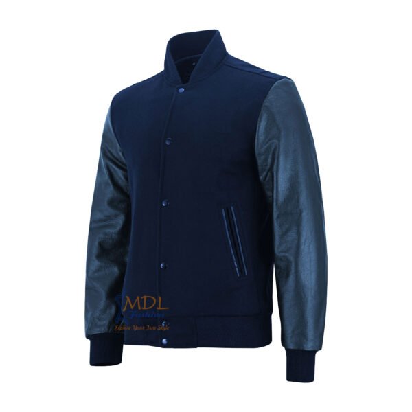 MDL FASHION Collage Varsity Jacket Navy