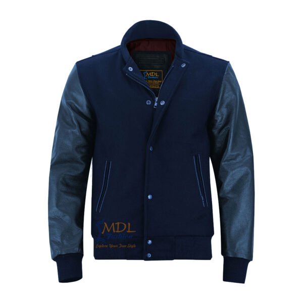 MDL FASHION Collage Varsity Jacket Navy