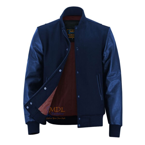 MDL FASHION Collage Varsity Jacket Navy