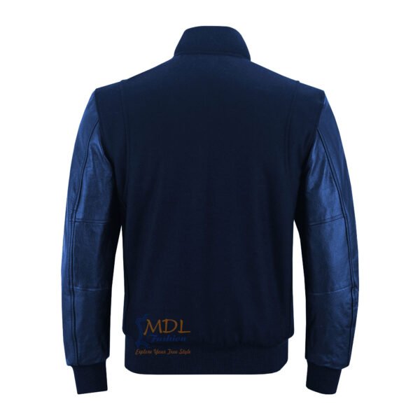MDL FASHION Collage Varsity Jacket Navy