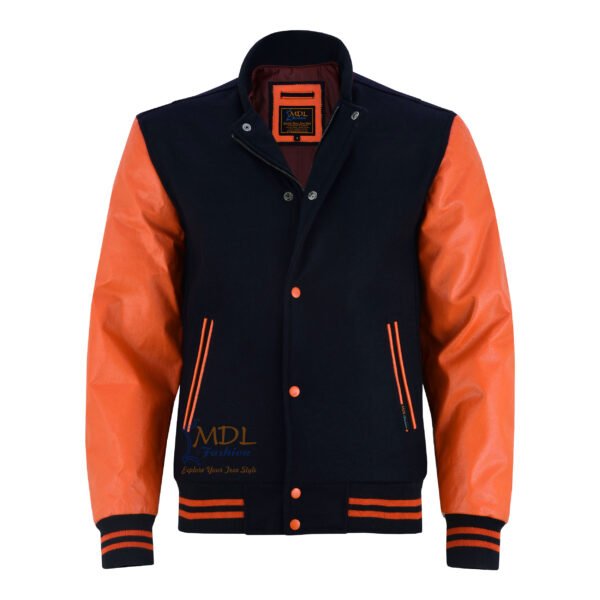Varsity-jacket-BO2 MDL FASHION Varsity Jacket Black Orange