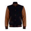 Varsity-jacket-black-brown MDL FASHION Varsity Jacket Black Brown