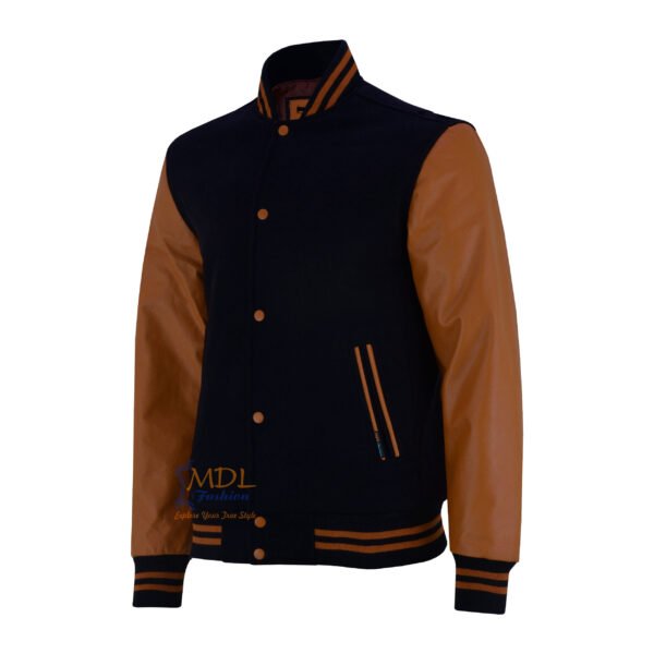 Varsity-jacket-black-brown1 MDL FASHION Varsity Jacket Black Brown