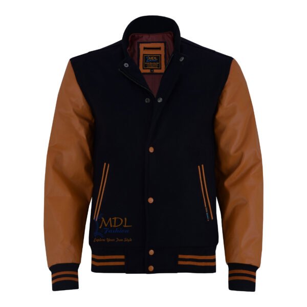 Varsity-jacket-black-brown2 MDL FASHION Varsity Jacket Black Brown
