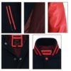 MDL FASHION Varsity Jacket Black Red