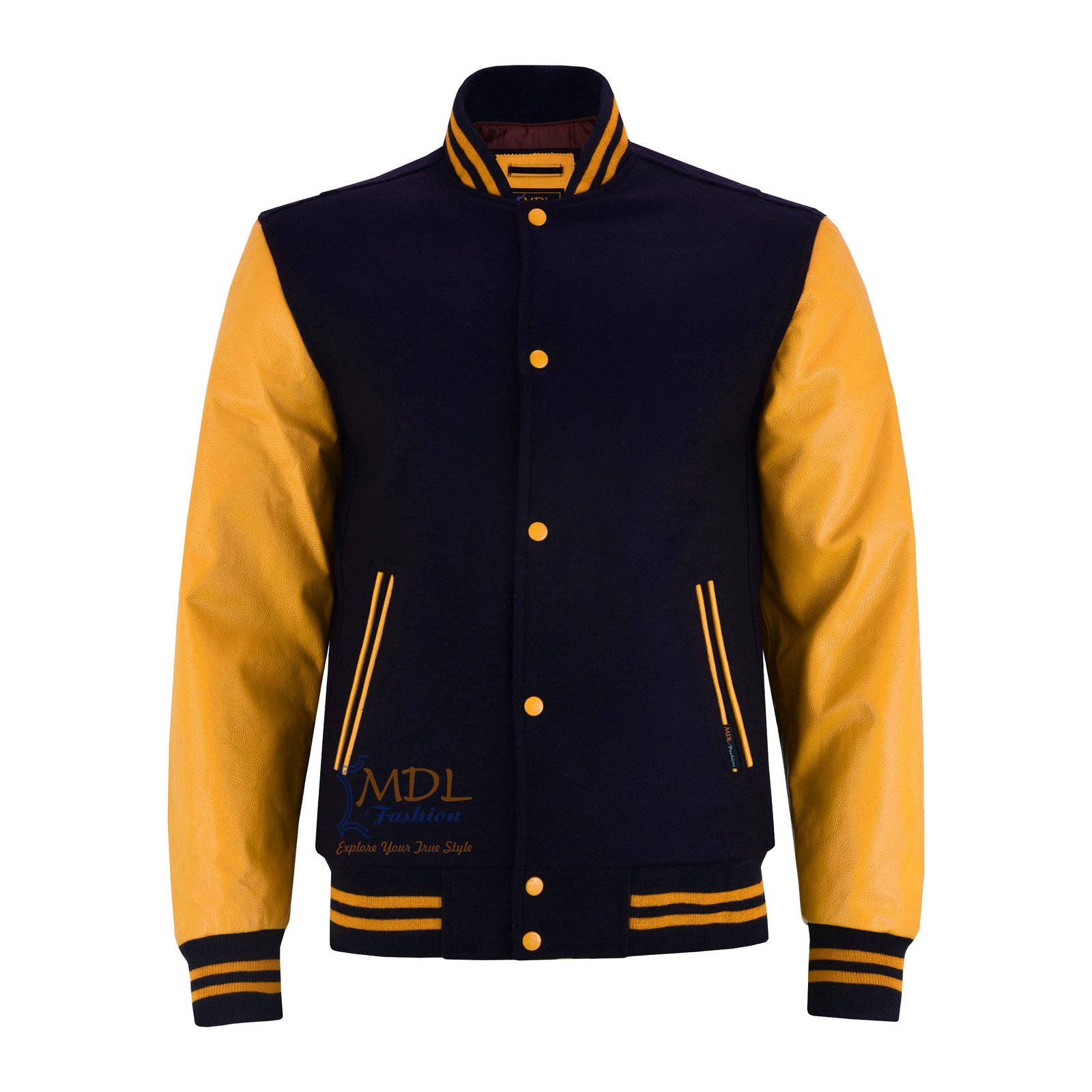 Varsity-jacket-gold MDL FASHION Varsity Jacket Black Gold