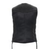 Women's Leather Vest Braided Side Laced #W1