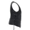 Women's Leather Vest Braided Side Laced #W1