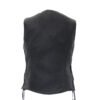 Women's Leather Vest Motorcycle Side Laced Vest #W3