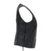 Women's Leather Vest Motorcycle Side Laced Vest #W3