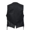 Women's Leather Vest Motorcycle Side Laced Vest #W4