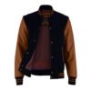 MDL FASHION Women Varsity Jacket Black Brown