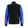 MDL FASHION Women Varsity Jacket Black Blue