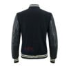 MDL FASHION Women Varsity Jacket Black Cream