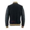 MDL FASHION Women Varsity Jacket Black Gold