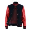 Women-Varsity-Jacket-BR1 MDL FASHION Women Varsity Jacket Black Red