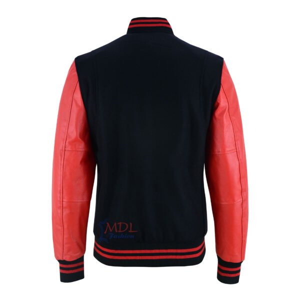 Women-Varsity-Jacket-BR3 MDL FASHION Women Varsity Jacket Black Red