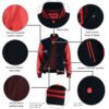 Women-Varsity-Jacket-BR4 MDL FASHION Women Varsity Jacket Black Red