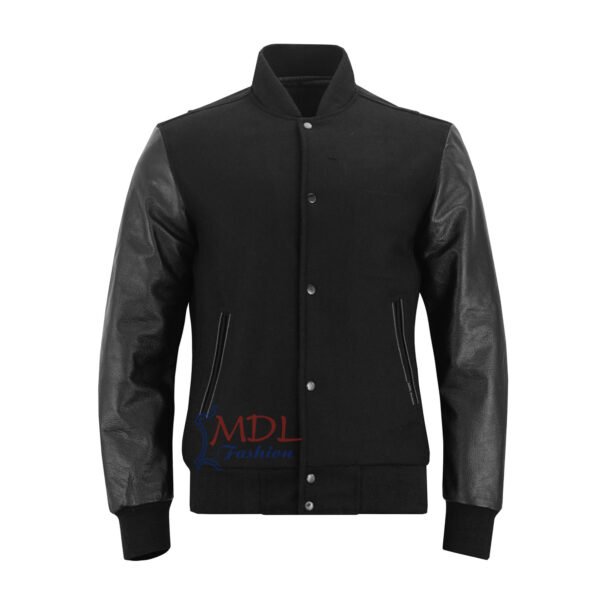 MDL FASHION Women Varsity Jacket Black