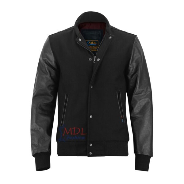 MDL FASHION Women Varsity Jacket Black