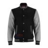 Women-Varsity-Jacket-GRAY MDL FASHION Women Varsity Jacket Black Gray