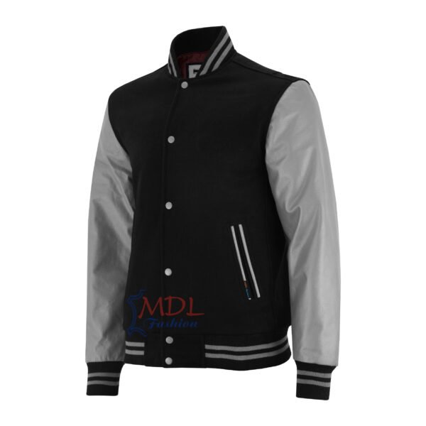 Women-Varsity-Jacket-GRAY1 MDL FASHION Women Varsity Jacket Black Gray