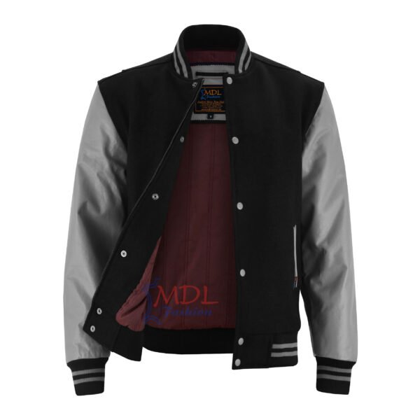 Women-Varsity-Jacket-GRAY3 MDL FASHION Women Varsity Jacket Black Gray