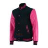 Women-Varsity-jacket-pink1 MDL FASHION Women Varsity Jacket Black Pink